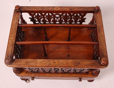 Lot 3380 - A Victorian figured walnut and marquetry...