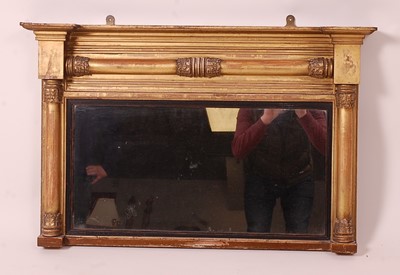 Lot 3348 - A Victorian giltwood and gesso chimney mirror,...