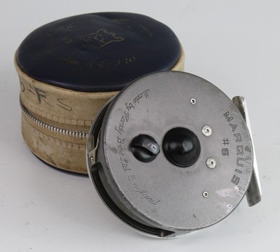 Lot 2655 - A Hardy Marquis #6 3 1/4 centre pin fly reel,...