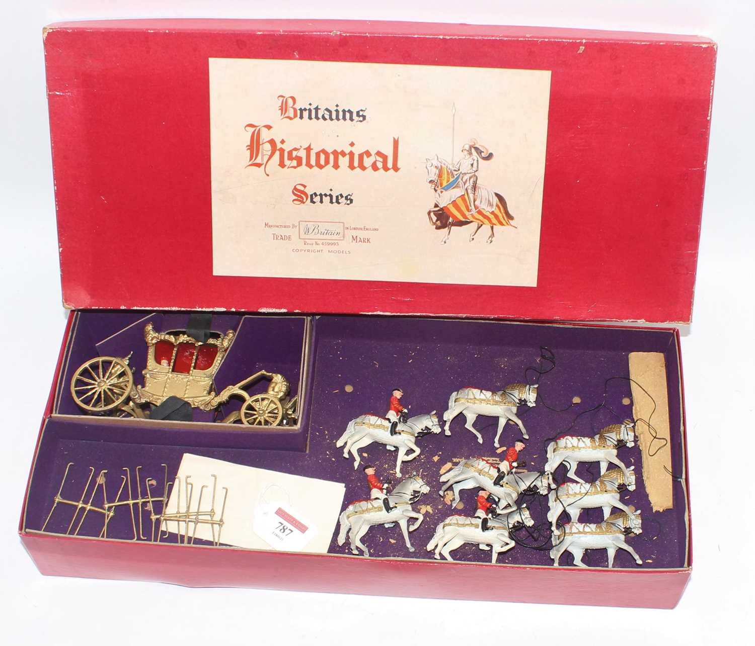 Lot 787 - A Britains set No. 1470 The State Coronation...