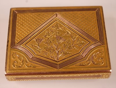 Lot 3178 - A 19th century two-colour yellow metal,...