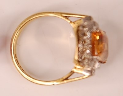 Lot 3109 - A 18ct yellow and white gold, topaz and...