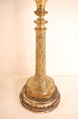 Lot 3208 - A late Victorian pedestal oil lamp, having a...
