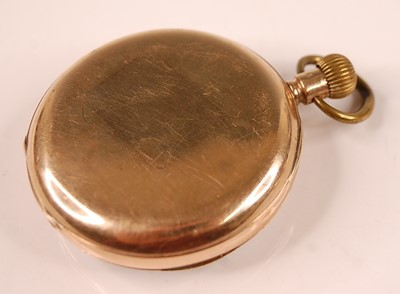Lot 3135 - An Edwardian gent's 9ct gold cased open faced...