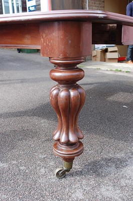 Lot 2577 - A Victorian mahogany extending dining table,...