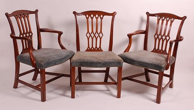 Lot 3350 - A set of twelve mahogany dining chairs, in the...
