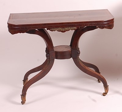 Lot 3351 - A Regency rosewood pedestal tea table, the...