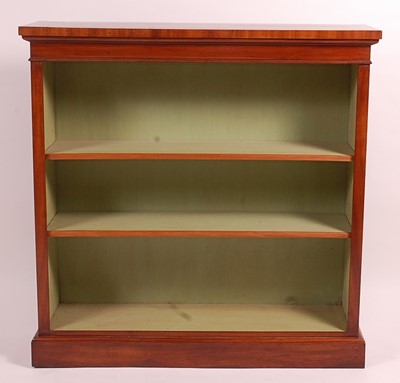 Lot 3375 - A mahogany freestanding open bookshelf, in the...