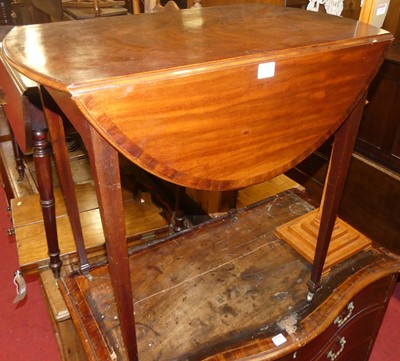 Lot 3371 - A George III mahogany Pembroke table, having a...