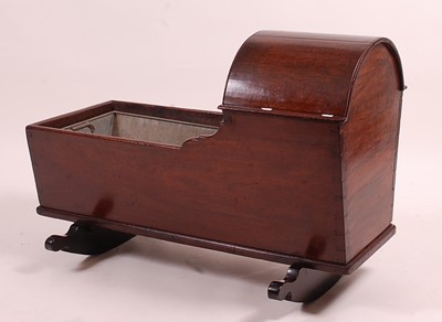 Lot 3368 - An 18th century mahogany child's crib, having...