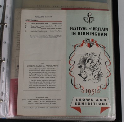 Lot 2086 - An album of various Exhibition booklets and...