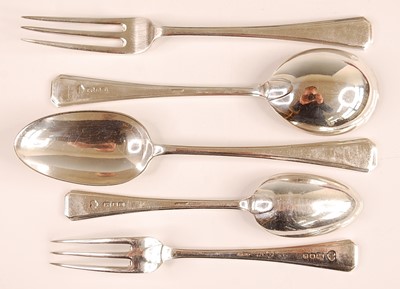 Lot 3080 - A mid-20th century silver six-place setting...