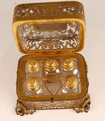 Lot 3221 - A 19th century continental glass and cut brass...