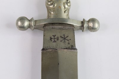 Lot 2248 - A 19th century prostitutes dagger, the 12.5cm...