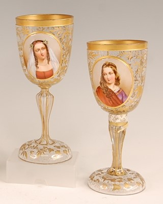 Lot 3046 - A pair of 19th century Bohemian overlaid glass...