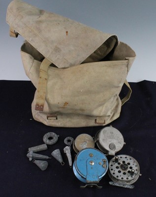 Lot 2679 - A post WW II military satchel containing four...