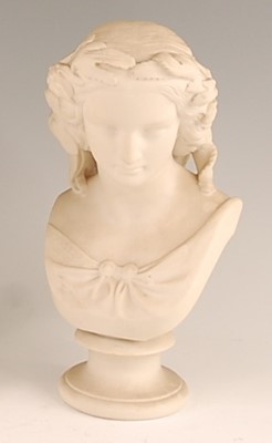 Lot 3032 - A Copeland Parian bust of Miranda after W.C....