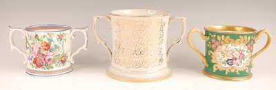 Lot 3026 - A Victorian soft-paste porcelain loving cup,...