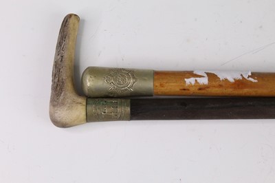 Lot 2392 - A walking cane having a rosewood shaft and...