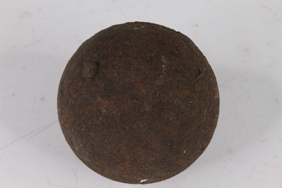 Lot 2394 - An 18th/19th century iron cannon ball, dia.9cm.