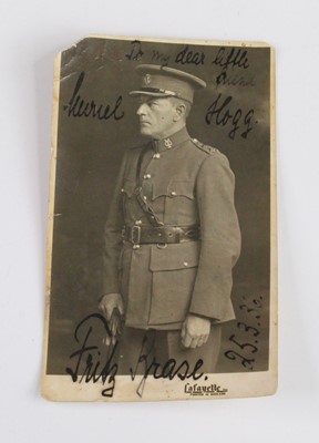 Lot 2493 - A postcard showing Fritz Brase hand written...