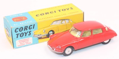 Lot 1069 - Corgi Toys No 210s Citreon D.S 19 in red and...