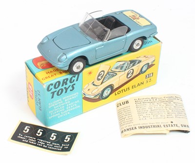 Lot 1075 - A Corgi Toys No. 318 Lotus Elan S2, in...