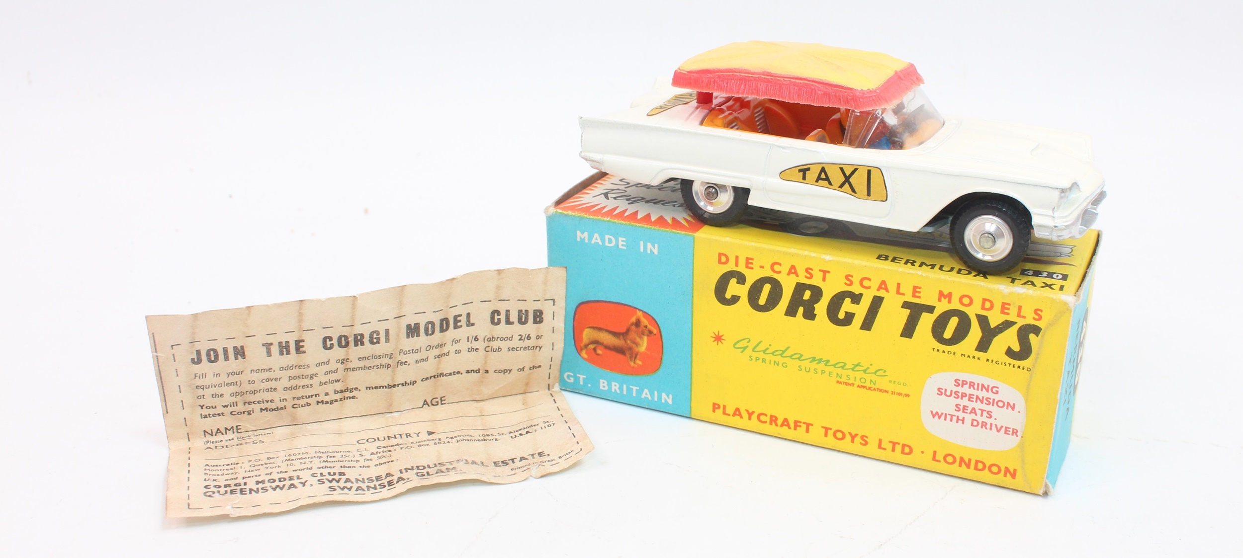 【SALE】 CORGI No.430 FORD BERMUDA TAXI Corgi No.430 Ford Thunderbird Bermuda Taxi