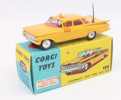 Lot 1087 - A Corgi Toys No. 221 Chevrolet New York taxi...