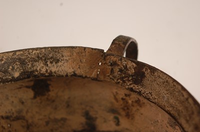 Lot 247 - * A wrought copper alloy pouring vessel,...