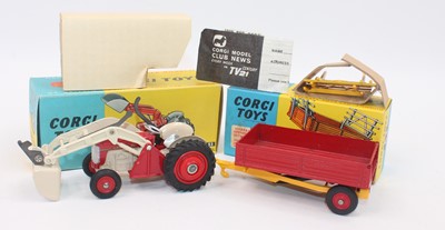 Lot 1097 - A group of two corgi farm items, both boxed as...