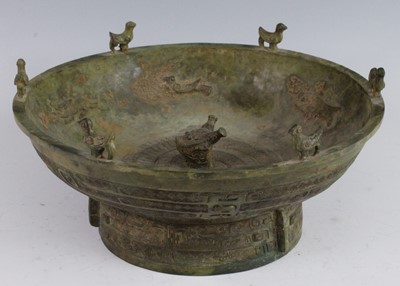 Lot 252 - * A large Chinese cast bronze bowl, of Archaic...