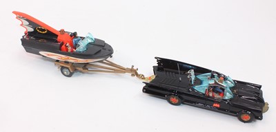 Lot 1120 - A Corgi Toys Gift Set 3 Batmobile & Batboat on...
