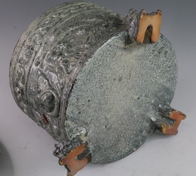 Lot 266 - * A Chinese green glazed pottery incense...