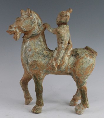 Lot 269 - * A Chinese green glazed terracotta model of a...
