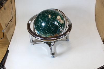 Lot 18 - A 20th century specimen hardstone globe,...