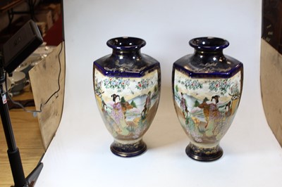 Lot 23 - A pair of 20th century Japanese satsuma vases,...