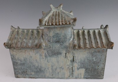 Lot 31 - A Chinese green/blue glazed pottery model of a...