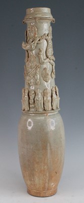Lot 282 - * A large Chinese glazed pottery funerary jar...