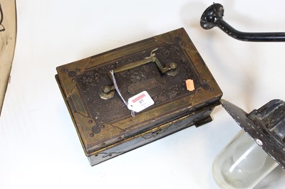 Lot 57 - A tin box inscribed 'Edwin Cotterills Patent...