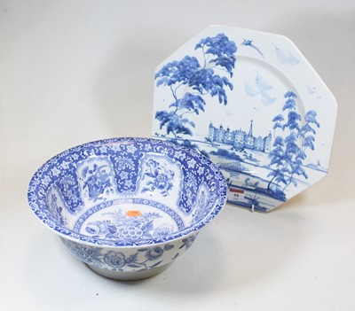 Lot 59 - A 21st century hand-painted blue and white...