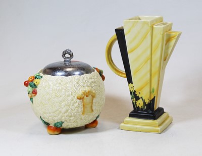 Lot 80 - A Clarice Cliff Celtic Harvest pattern tobacco...