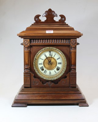 Lot 150 - An early 20th century walnut cased eight-day...