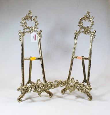 Lot 157 - A pair of reproduction French style brass...