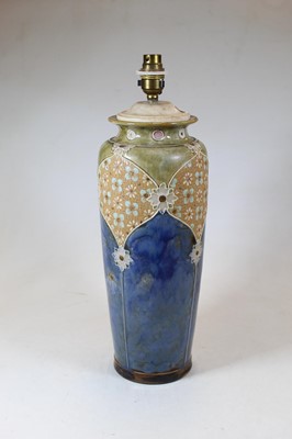 Lot 159 - A Royal Doulton stoneware table lamp, h.45cm