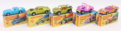 Lot 1201 - A group of 5 old shop stock Matchbox superfast...