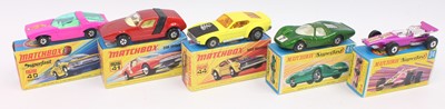 Lot 1204 - A group of 5 old shop stock Matchbox superfast...