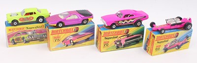 Lot 1205 - A group of 4 old shop stock Matchbox Superfast...