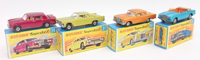 Lot 1208 - A group of 4 old shop stock Matchbox superfast...