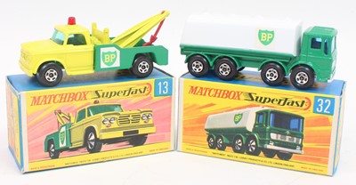 Lot 1210 - A group of 2 old shop stock Matchbox superfast...